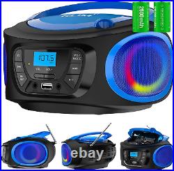Boombox Portable Audio System FM Radio CD Player Bluetooth MP3 USB AUX Compact