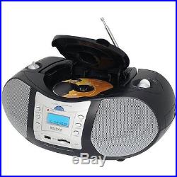 Boytone BT-6B CD Boombox Black Edition Portable Music System with CD Player & US
