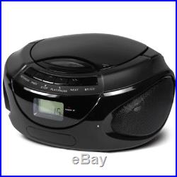 Buddee CD Player with AM/FM Radio/Bluetooth Audio Stream Portable Boombox Black