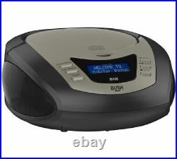 Bush Portable CD Player Boombox with DAB and FM (Mains + Battery) Black