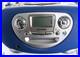 CASIO MDH-3 MiniDisc Boombox Blue MD/CD/Radio Working B6