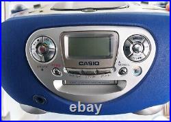CASIO MDH-3 MiniDisc Boombox Blue MD/CD/Radio Working B6 CASIO MDH-3 MiniDisc Boombox Blue MD/CD/Radio Working B6