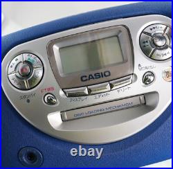 CASIO MDH-3 MiniDisc Boombox Blue MD/CD/Radio Working B6 CASIO MDH-3 MiniDisc Boombox Blue MD/CD/Radio Working B6