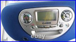 CASIO MDH-3 MiniDisc Boombox Blue MD/CD/Radio Working B6 CASIO MDH-3 MiniDisc Boombox Blue MD/CD/Radio Working B6