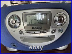 CASIO MDH-3 MiniDisc Boombox Blue MD/CD/Radio Working B6 CASIO MDH-3 MiniDisc Boombox Blue MD/CD/Radio Working B6
