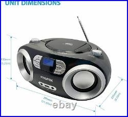 CB M25BT Portable CD Player Boombox with FM Stereo Radio Bluetooth Wireless New