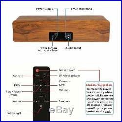 CD Mp3 Player Stereo Wooden Desktop Bluetooth Hi-fi Speaker Portable Boombox
