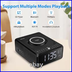 CD Player Alarm Clock Radio Boombox with Remote, Bluetooth CD Players for Hom CD Player Alarm Clock Radio Boombox with Remote, Bluetooth CD Players for Hom
