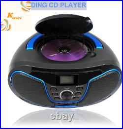 CD Player Boombox, Portable Bluetooth FM Radio Stereo Sound System with Crystal