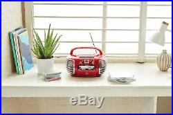 CD Player, GPO PCD299 Boombox, 3-in-1 Retro Portable CD, Radio and Cassette