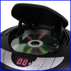 CD Player Portable Black LED Track Display Stereo AM/FM Radio Indoor Outdoor New