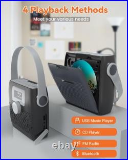 CD Player Portable, Bluetooth Boombox CD Player with Speakers, Portable FM Radi CD Player Portable, Bluetooth Boombox CD Player with Speakers, Portable FM Radi