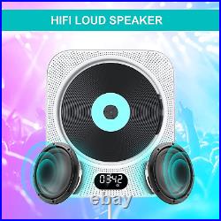 CD Player Portable Bluetooth Wall Mountable for Home FM Radio Audio Boombox
