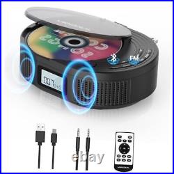 CD Player Portable, Boombox CD Player with Bluetooth Transmitter, FM Radio &