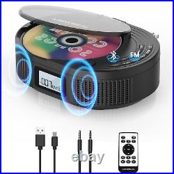 CD Player Portable, Boombox CD Player with Bluetooth Transmitter, FM Radio & Bl