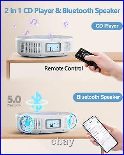 CD Player Portable, Upgraded Boombox CD Player & Bluetooth Speaker 2 in 1 Combo