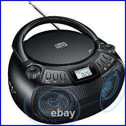 CD Player Portable with Bluetooth Boombox AM/FM Radio Portable CD Player Ster
