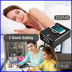 CD Players for Home Portable CD Boombox with FM Radio Dual Alarm Clock 10W Fa