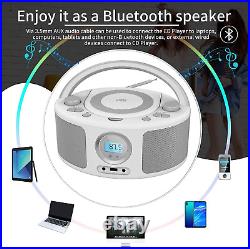 CD Radio Portable CD Player Boombox with Bluetooth, Fm Radio, USB Input and 3.5Mm