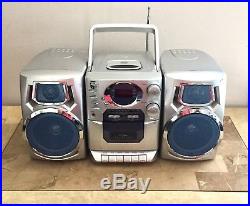 CD Stereo Tape Player Cassette Portable Boombox Durabrand CD-1493 Great Sound