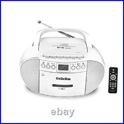 CD and Cassette Player Combo, CD Player Portable Bluetooth Boombox, AM/FM