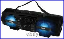 CD player Bass Reflex Boombox & Amplifier bluetooth wireless NAXA Portable MP3