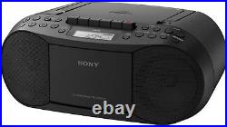 CRYSTAL FLASH SALES Sony CD Player Portable Boombox with AM/FM Radio & Cassette
