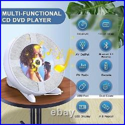 Car Home MP3 Audio CD DVD Player With 5.0 Bluetooth Speaker FM Radio Alarm Clock