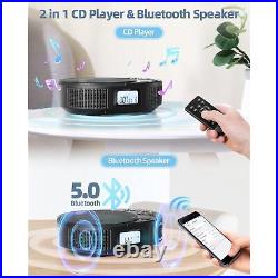 Cd Player Portable, Upgraded 2 In 1 Portable Cd Player & Bluetooth Speaker, Re