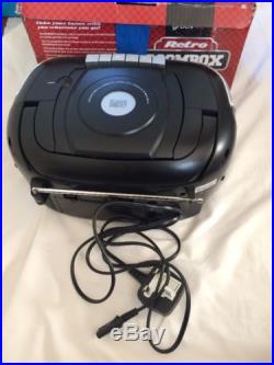 Cheap Groov-e Retro Boombox Portable CD, Cassette, Radio Player Black GVPS813BK