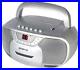 Classic Boombox Portable CD Player, Colour Silver, CD And Audio Medi For Groov-e