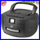 Classic-Cassette-CD-Radio-Boombox-Black-BCA209B-Player-Recorder-AM-FM-LCD-Sound-01-adh