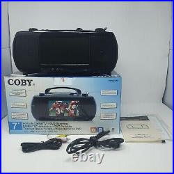 Coby 7 Inch Portable TV DVD Player OEM Remote Boombox TFDVD777 Open Box