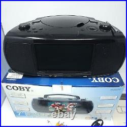 Coby 7 Inch Portable TV DVD Player OEM Remote Boombox TFDVD777 Open Box