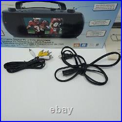 Coby 7 Inch Portable TV DVD Player OEM Remote Boombox TFDVD777 Open Box