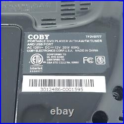 Coby 7 Inch Portable TV DVD Player OEM Remote Boombox TFDVD777 Open Box