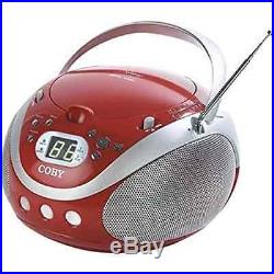Coby CX-CD241 Portable CD Player with AM/FM Stereo Tuner Red