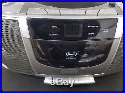 Coby CX-CD250 Portable Radio/Stereo Cassette Player/Recorder For Parts or Repair