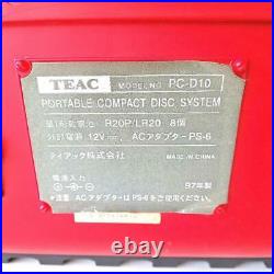 Coca Cola CD and Cassette Portable Player TEAC PC-D10 Vintage Rare