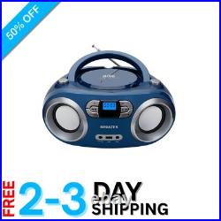 Compact Blue Jay CD Boombox with Bluetooth, FM Radio and Backlit Display Compact Blue Jay CD Boombox with Bluetooth, FM Radio and Backlit Display