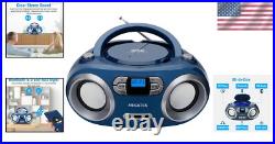Compact Blue Jay CD Boombox with Bluetooth, FM Radio and Backlit Display Compact Blue Jay CD Boombox with Bluetooth, FM Radio and Backlit Display