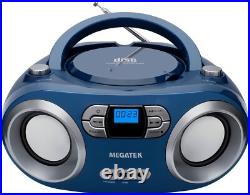 Compact Blue Jay CD Boombox with Bluetooth, FM Radio and Backlit Display Compact Blue Jay CD Boombox with Bluetooth, FM Radio and Backlit Display