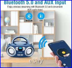 Compact Blue Jay CD Boombox with Bluetooth, FM Radio and Backlit Display Compact Blue Jay CD Boombox with Bluetooth, FM Radio and Backlit Display