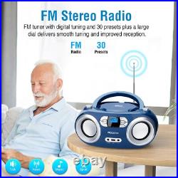 Compact Blue Jay CD Boombox with Bluetooth, FM Radio and Backlit Display Compact Blue Jay CD Boombox with Bluetooth, FM Radio and Backlit Display