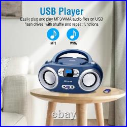 Compact Blue Jay CD Boombox with Bluetooth, FM Radio and Backlit Display Compact Blue Jay CD Boombox with Bluetooth, FM Radio and Backlit Display