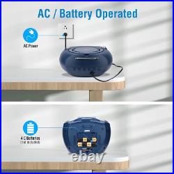 Compact Blue Jay CD Boombox with Bluetooth, FM Radio and Backlit Display Compact Blue Jay CD Boombox with Bluetooth, FM Radio and Backlit Display