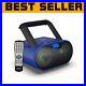 Compact Portable CD Player Boombox with Remote, AM/FM & Color Flashing Lights