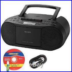Compact Portable Stereo Sound System AM/FM Radio Boom Box MP3 CD Player Black