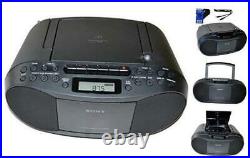 Compact Portable Stereo Sound System Boombox with MP3 CD Player, Digital Tuner