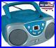 Curtis Sylvania SRCD243 Portable CD Player with AM/FM Radio, Boombox (Blue)